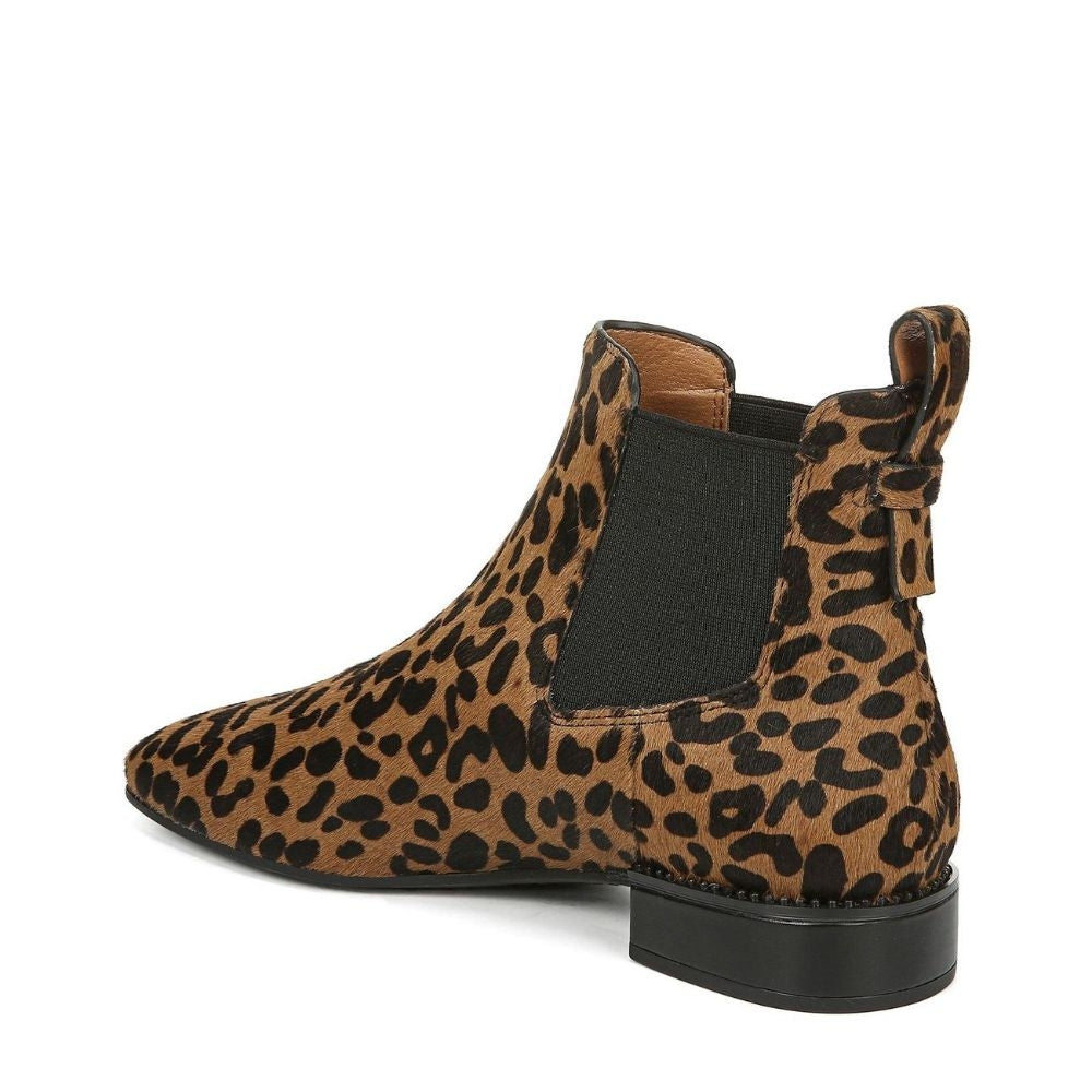 Heather Whiskey Leopard Calf Hair Franco Sarto Ankle Boots