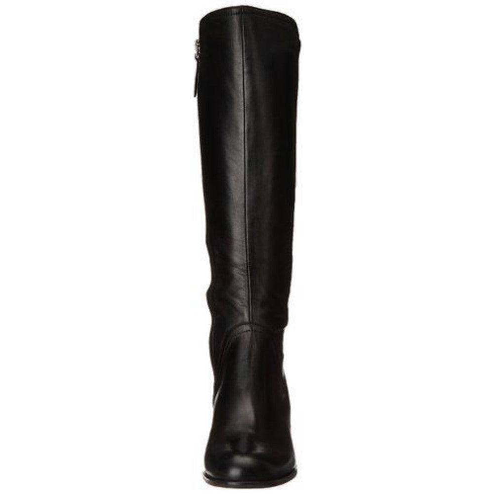 Franco Sarto Women's Marielle Black Leather and Fabric Stretch Boot