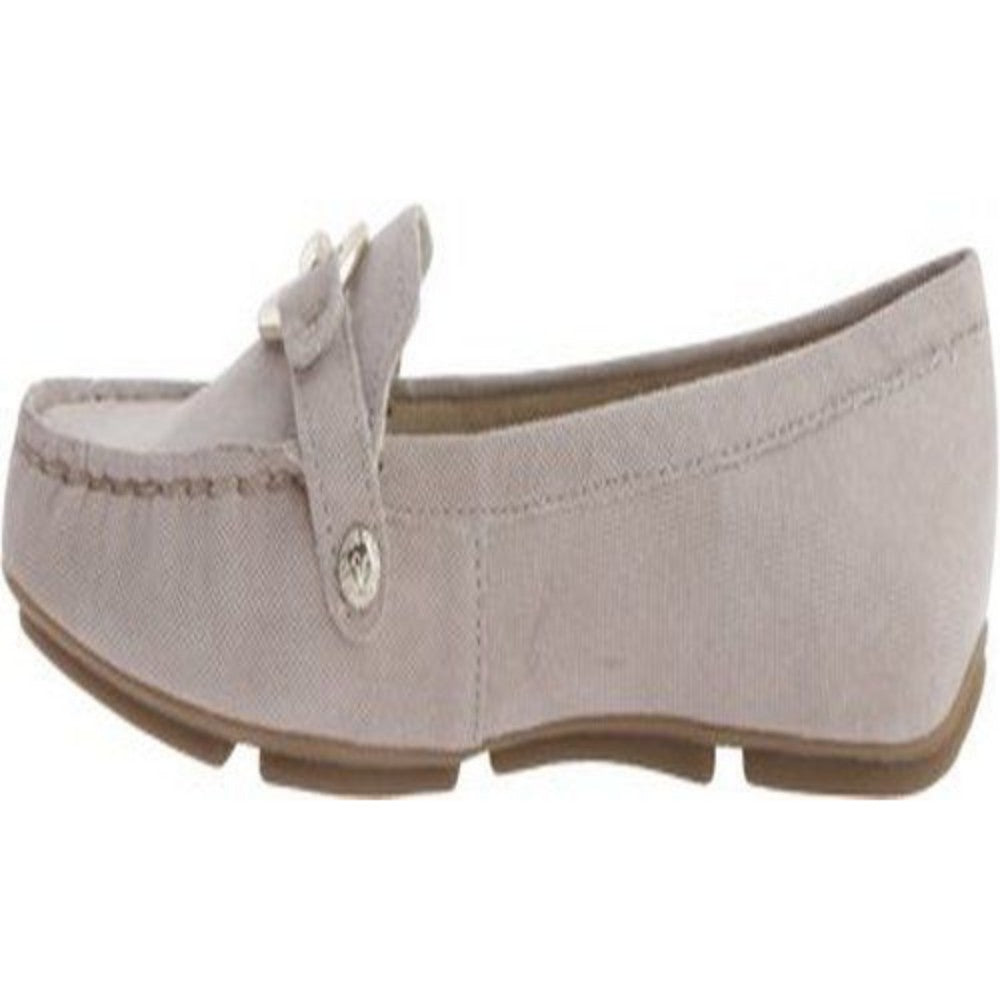 Anne Klein Women's Myles Taupe Embossed Leather Slip-on Loafer