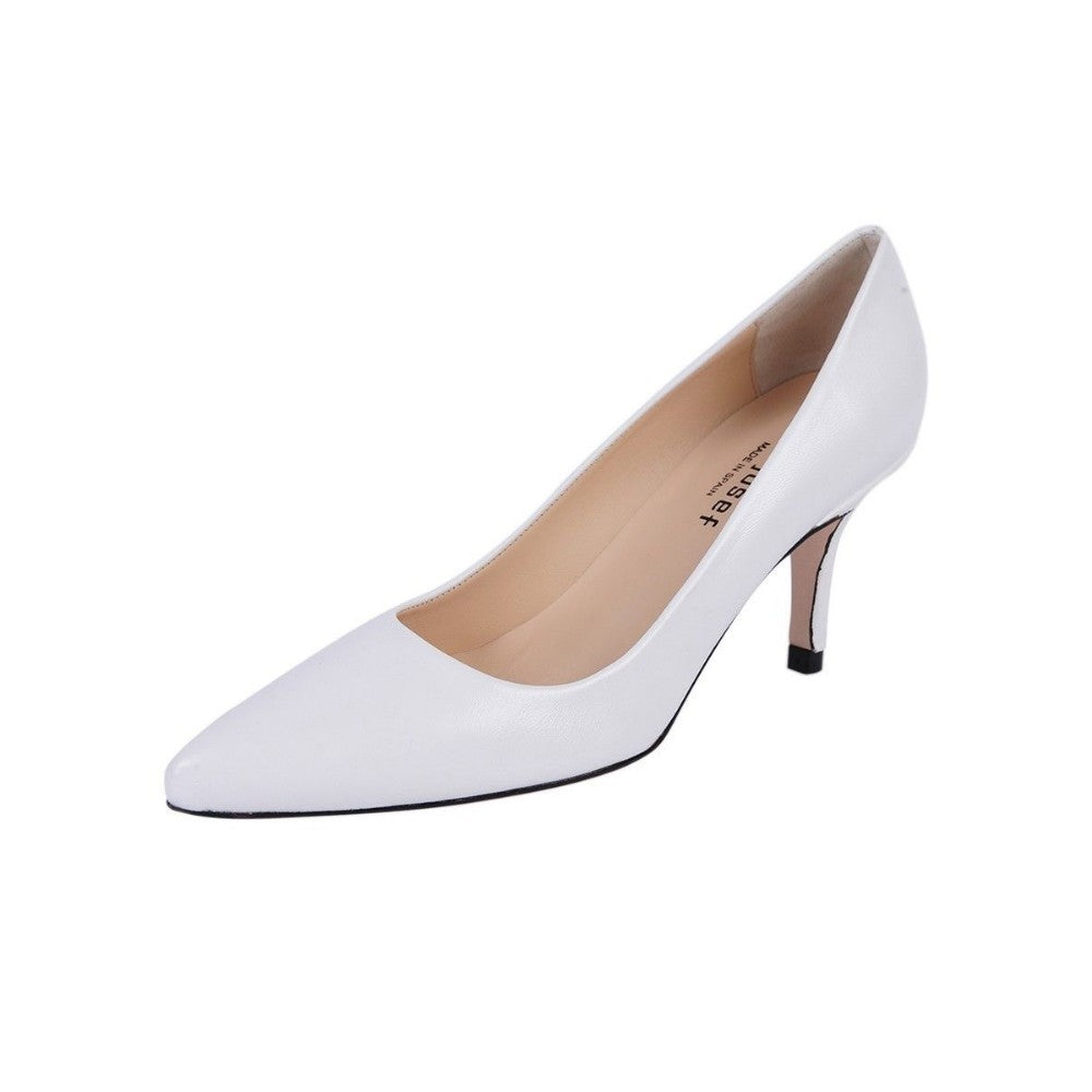 Paris White Leather Jon Josef Pumps