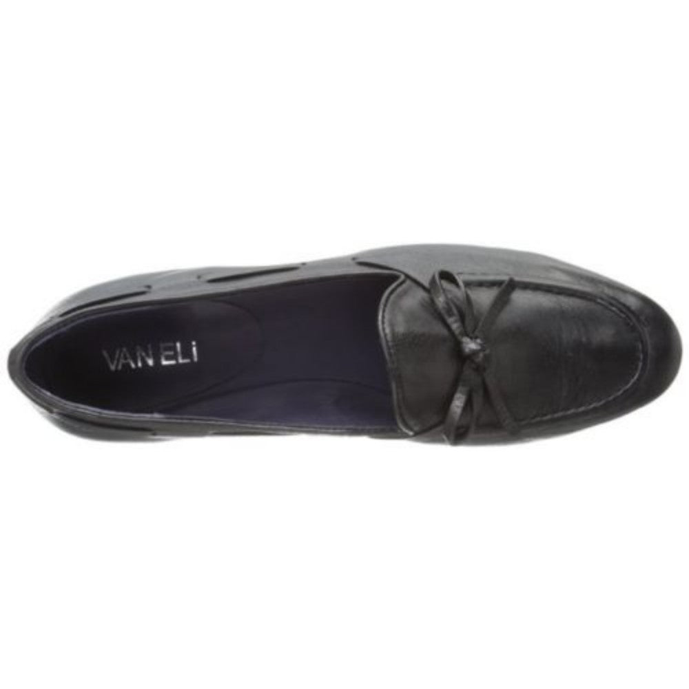 VANELi Women's Rodina Black Leather Slip-on Loafer Flat