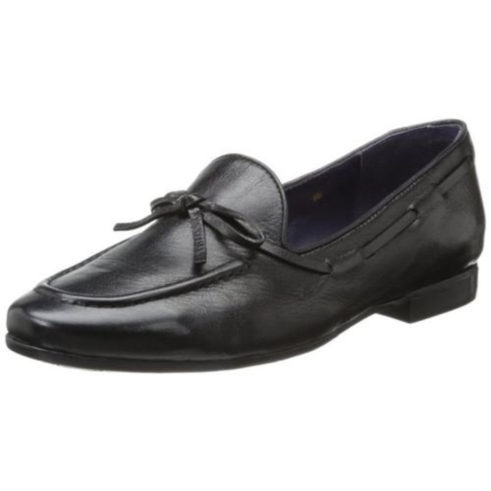 VANELi Women's Rodina Black Leather Slip-on Loafer Flat - M - 10.5