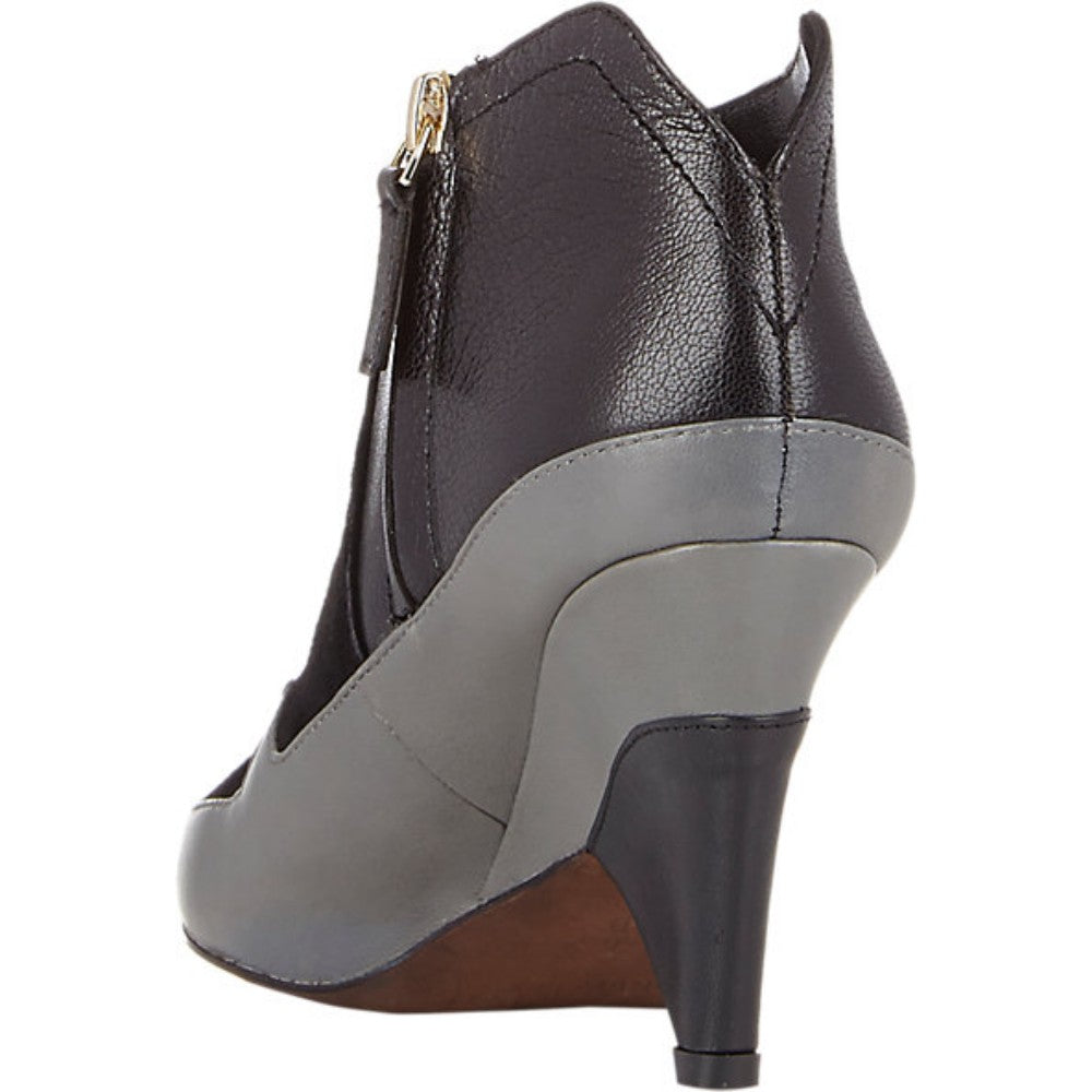 Derek Lam Womens Dae Black Suede Grey Leather Ankle Boots