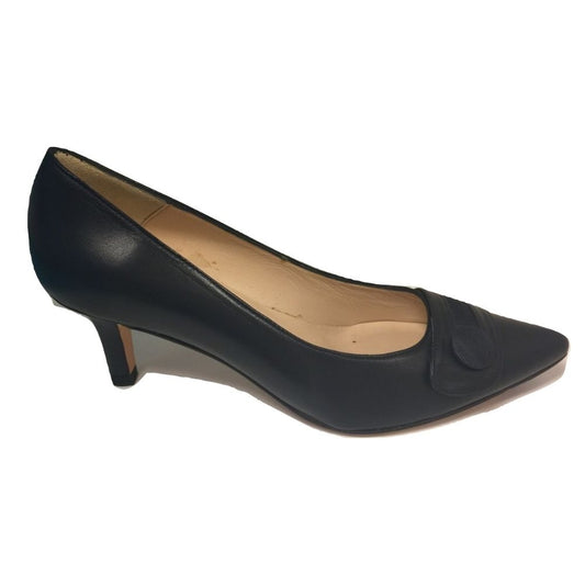 Click Navy Leather Jon Josef Pumps