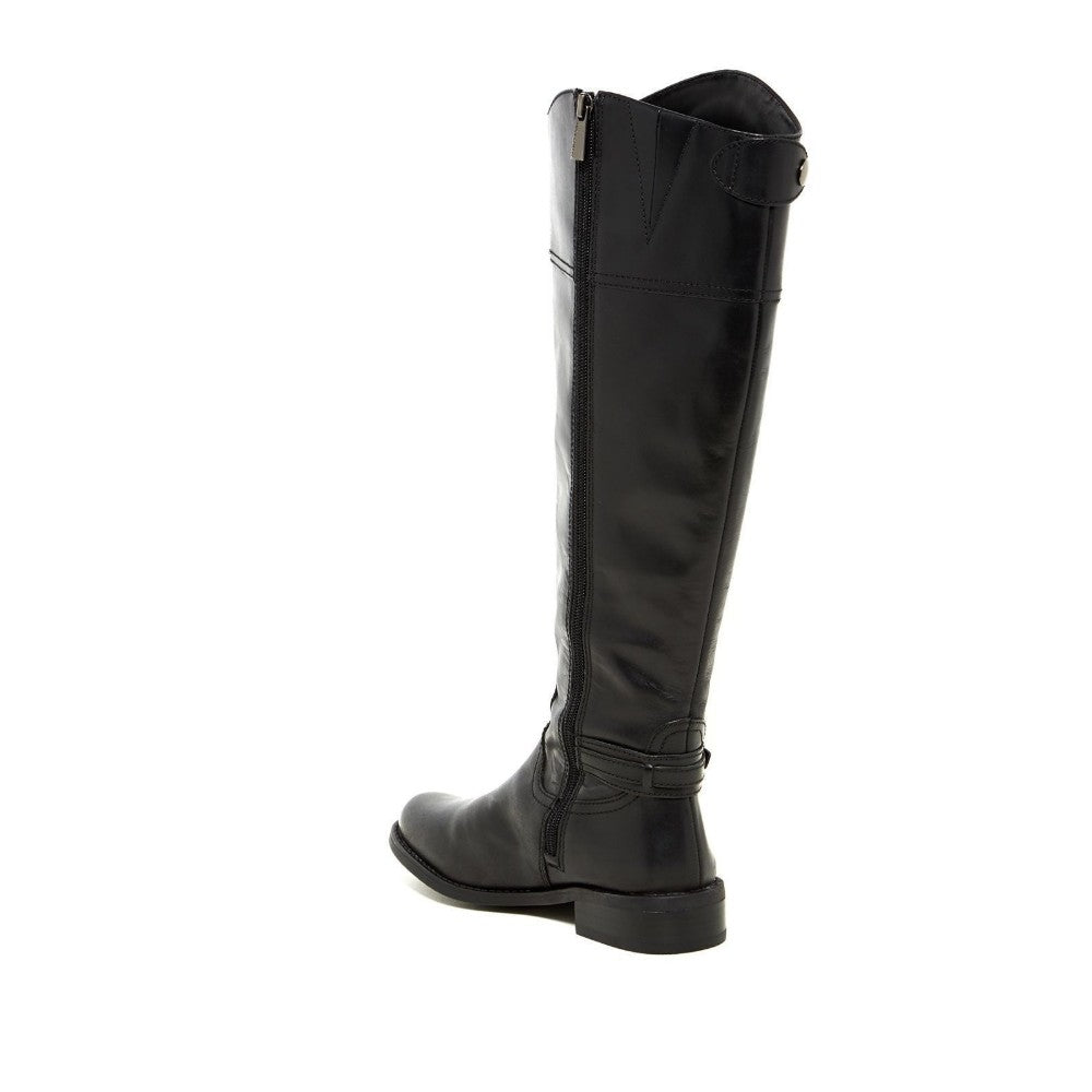 Vince Camuto Women's Kable Black Leather Riding Boot Wide Calf