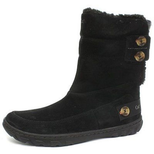 Shayna Black Suede Caterpillar