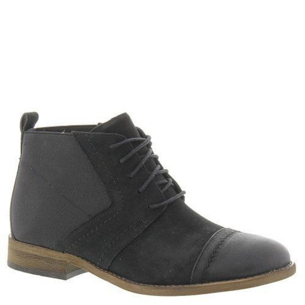 Franco Sarto Women's Halix Black Leather Ankle Flat Boots