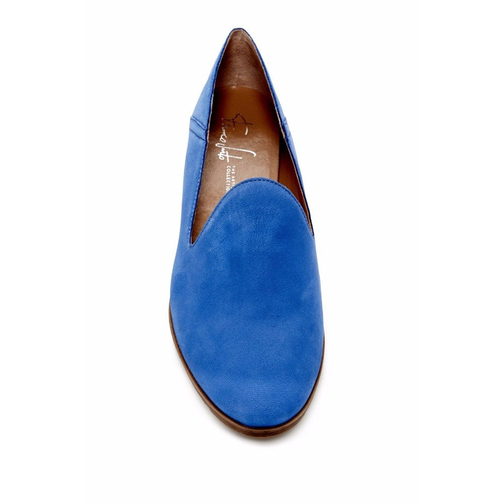 Franco Sarto Women's Freeze Indigo Blue Leather Loafer Flat