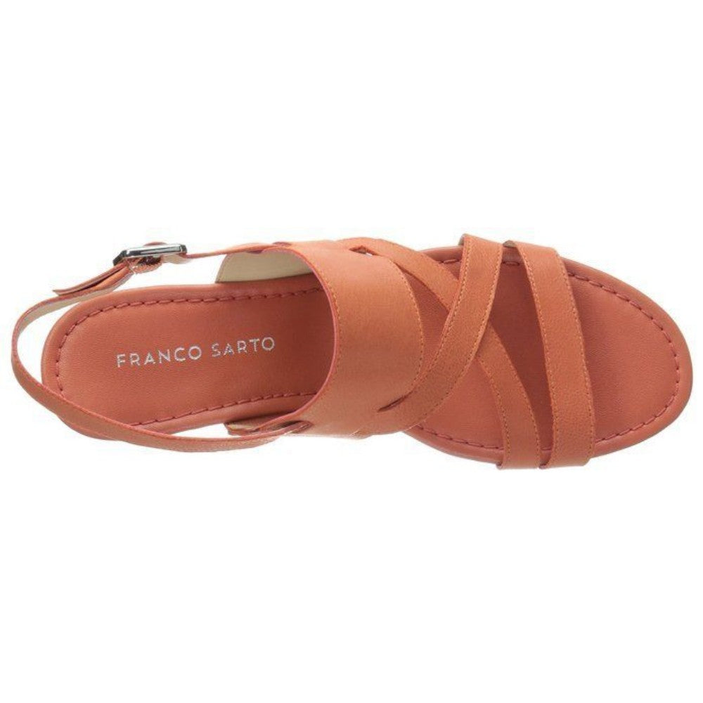 Franco Sarto Women's Caliari Coral Leather Wedge Sandal