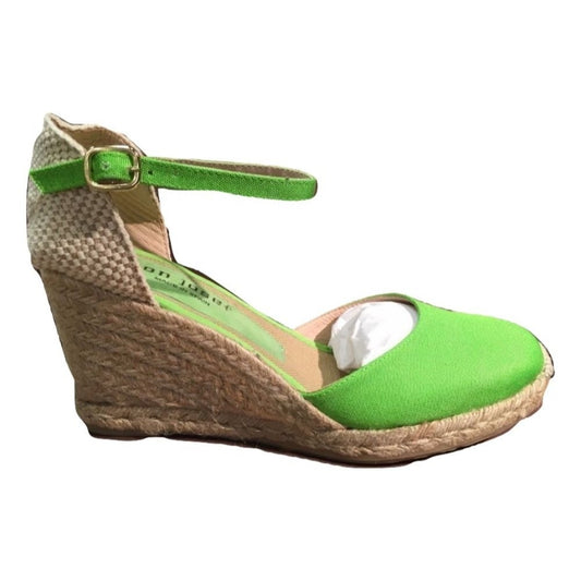 Heather Pistacchio Jon Josef Wedge Sandals