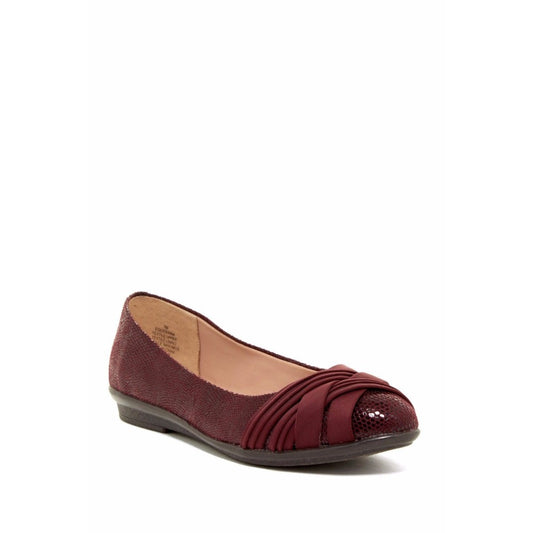 Easy Spirit Katerina Dark Red Fabric Ballerina Flat