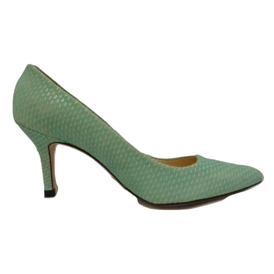 Paris Green Snake Suede Jon Josef Pumps