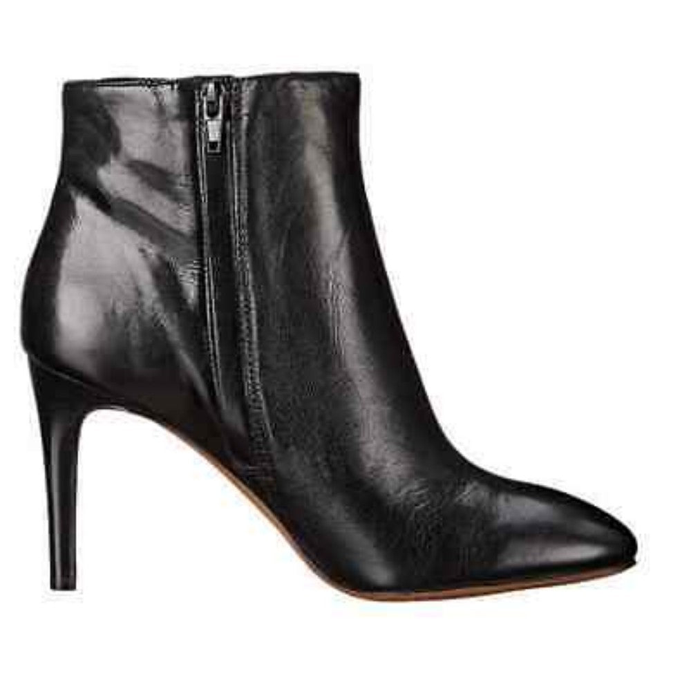 Nine West Women's Palafox Black Leather Ankle Boot