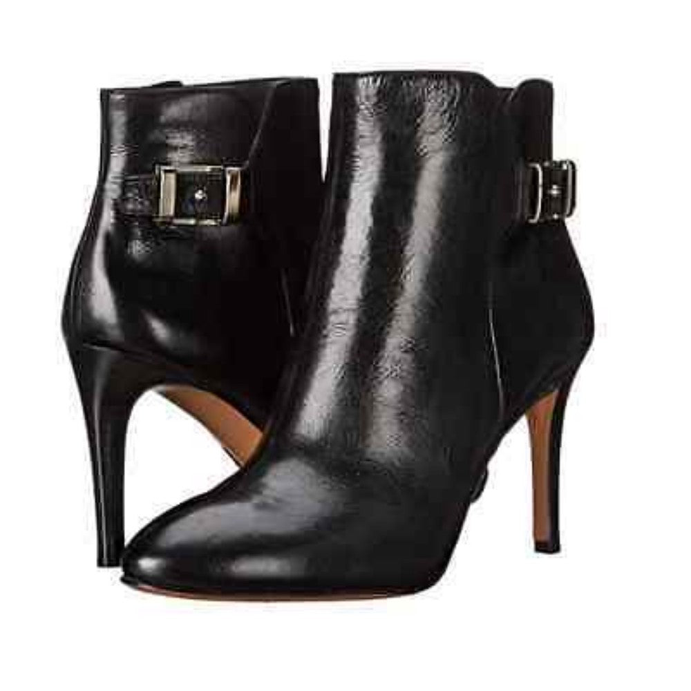 Nine West Women's Palafox Black Leather Ankle Boot