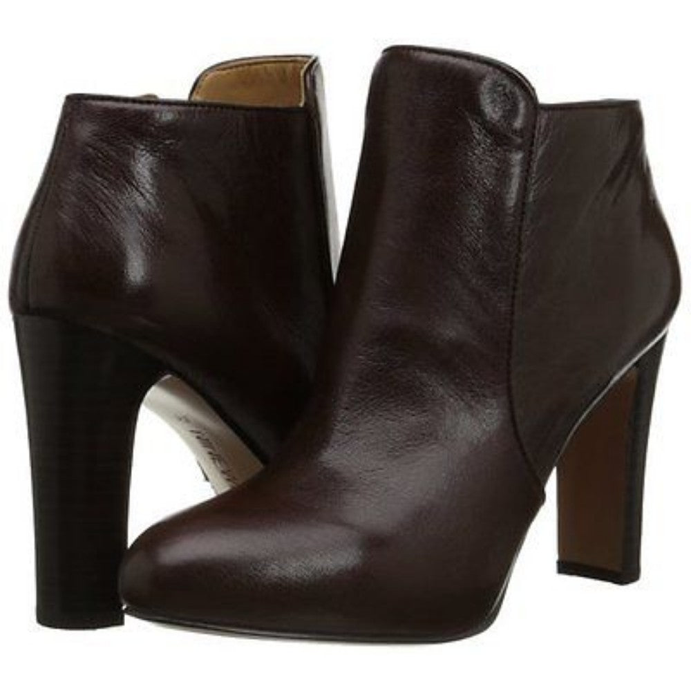 Nine West Women's Gidran Brown Leather Ankle Boot