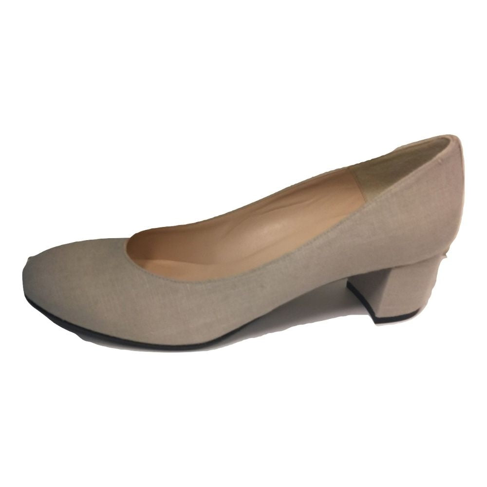 Daryl Taupe Natural Linen Jon Josef Pump