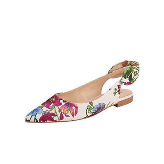 Marni Provance Linen Jon Josef Slingback Flat