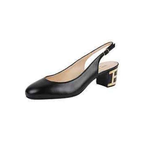 Jon Josef Tere Black Leather SlingbackPump
