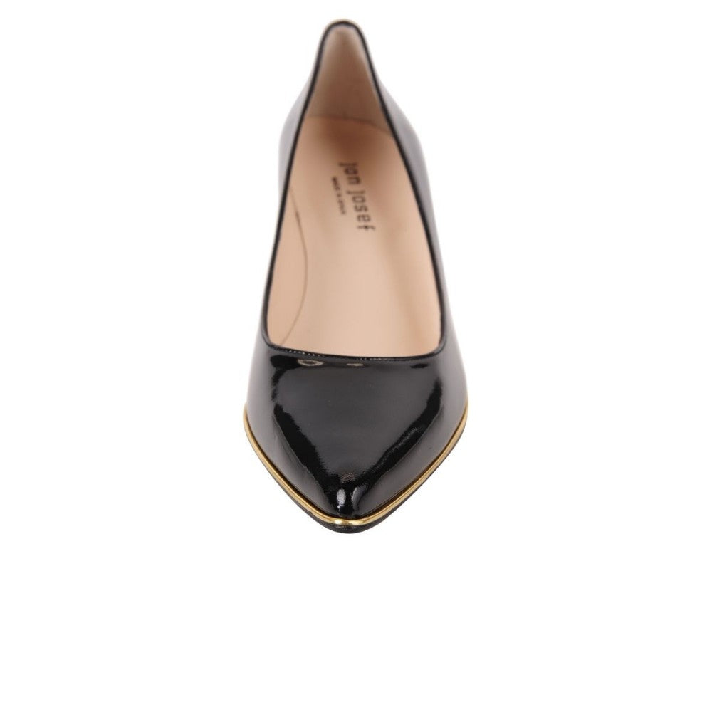 Christy V Black Patent Jon Josef Pumps