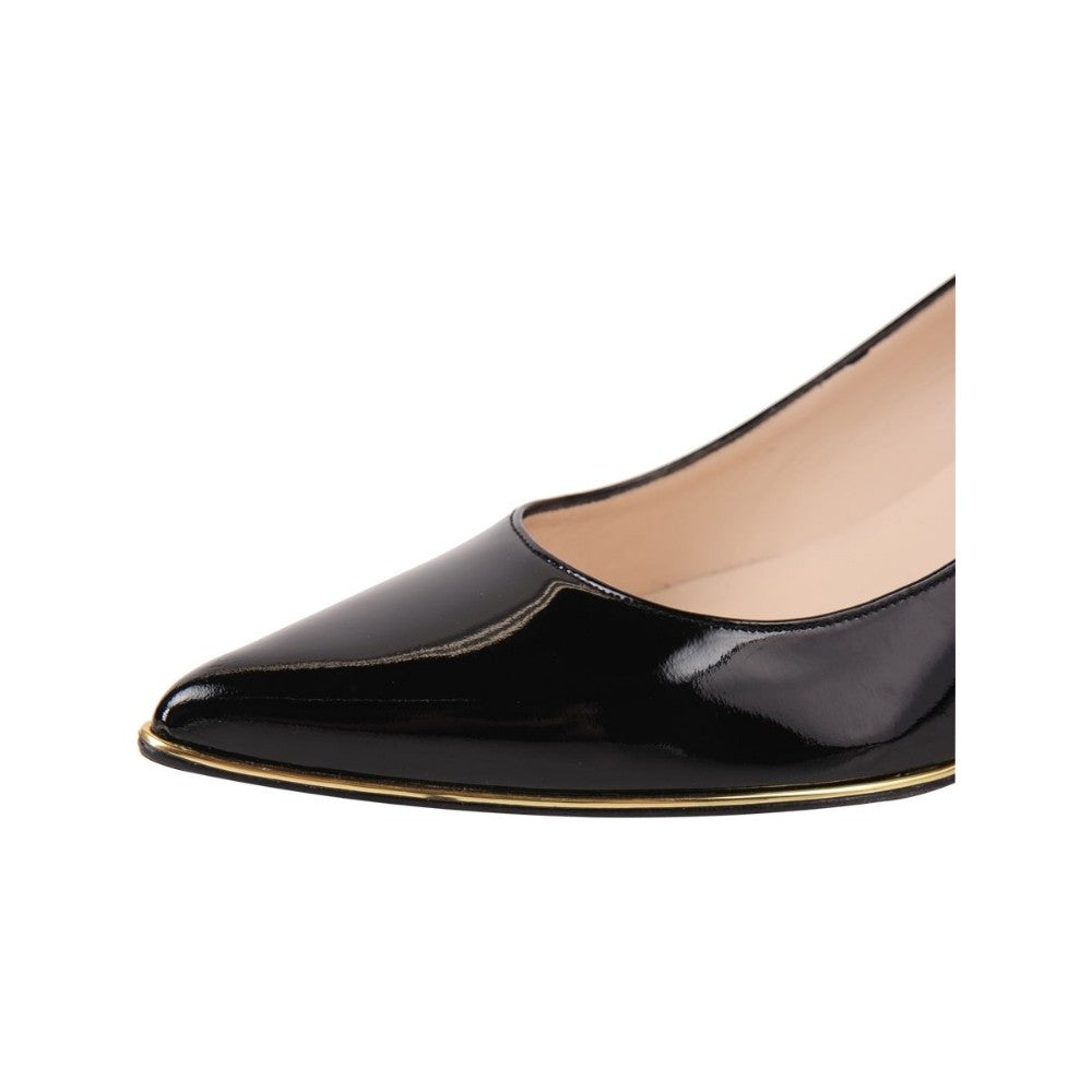 Christy V Black Patent Jon Josef Pumps