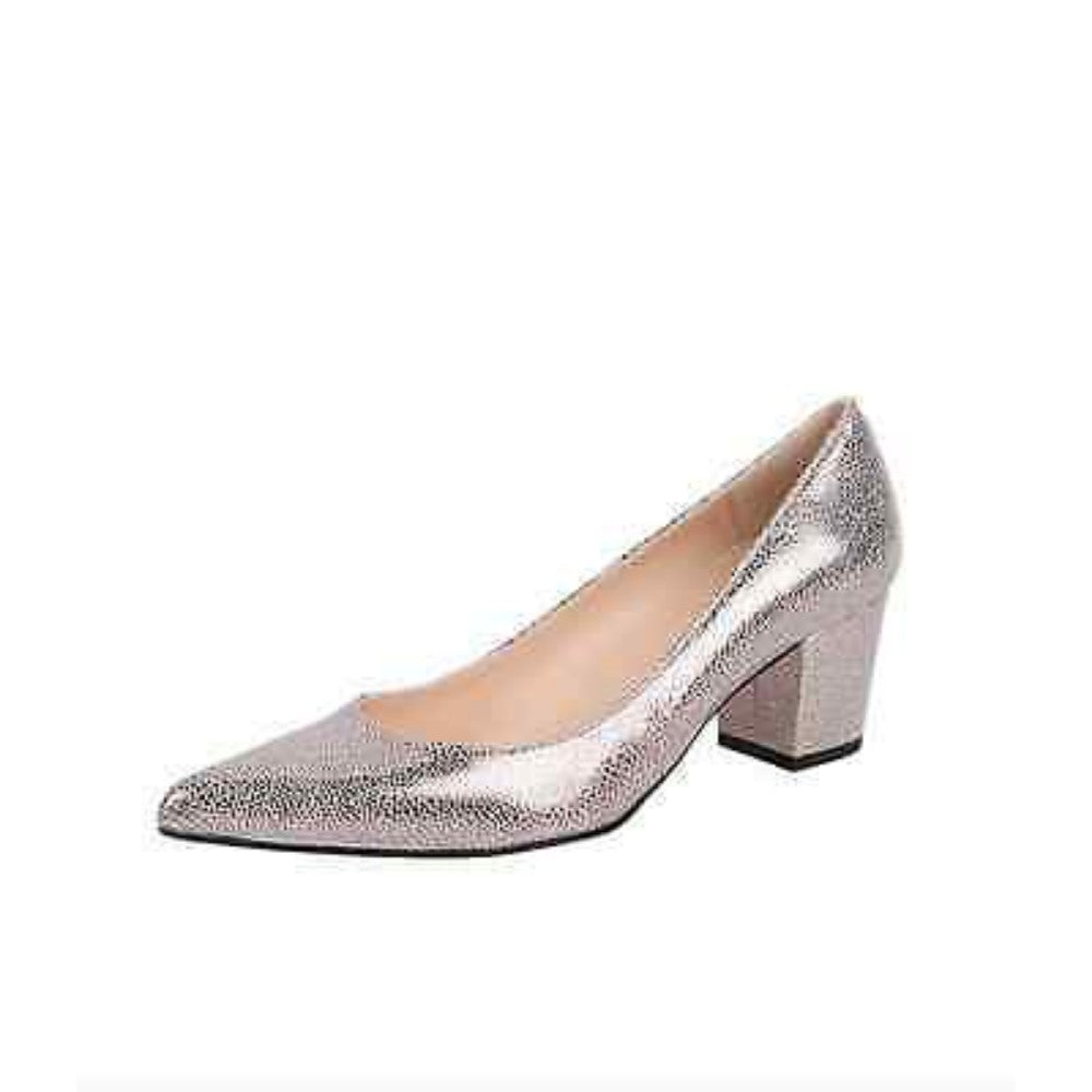 Christy Pewter Leather Jon Josef Pumps