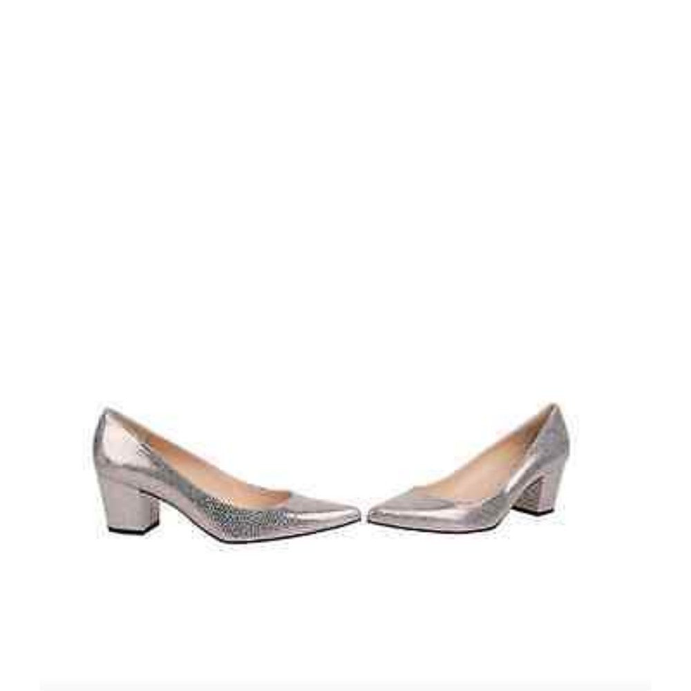 Christy Pewter Leather Jon Josef Pumps