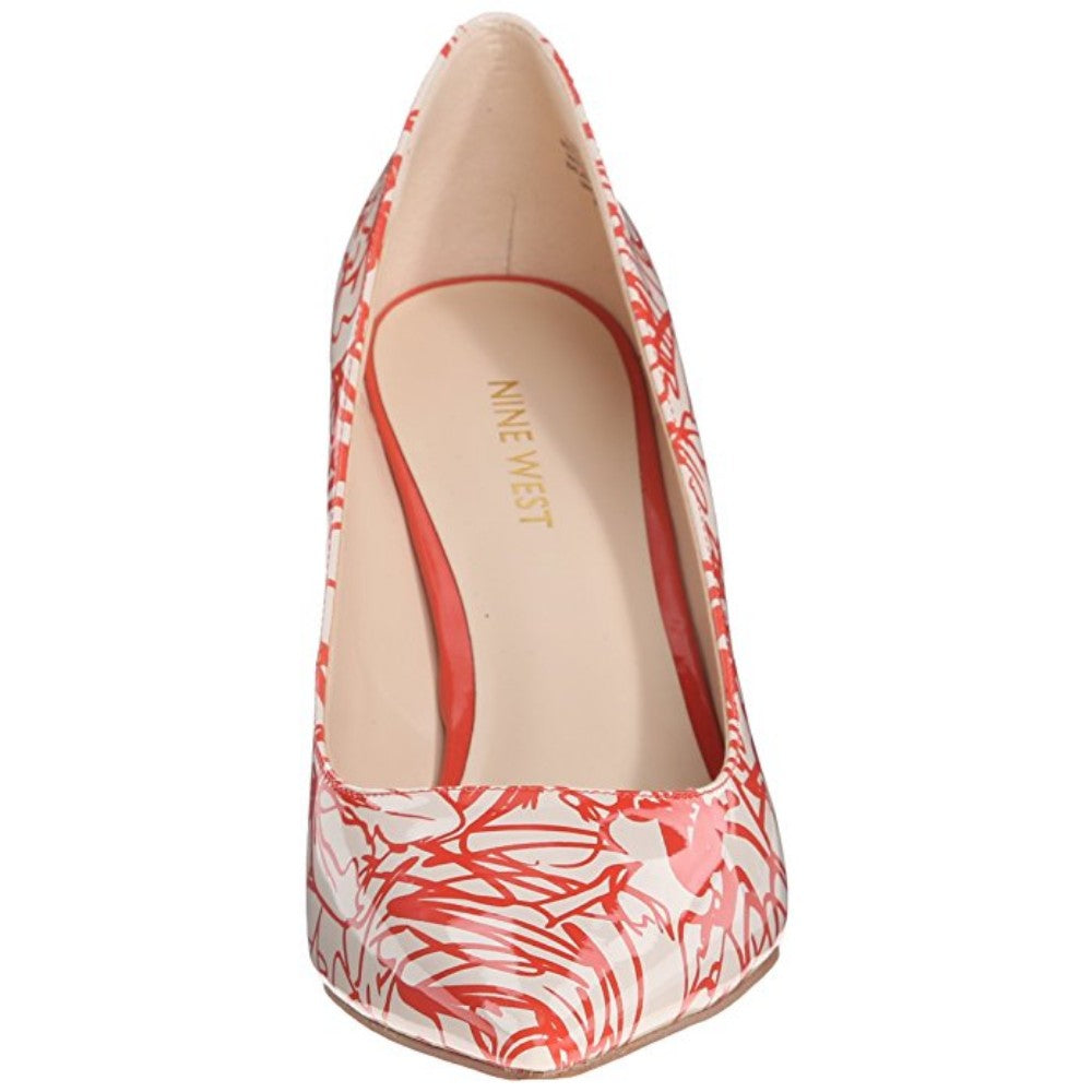 Nine West Women's Jackpot Off White Red Patent Pumps