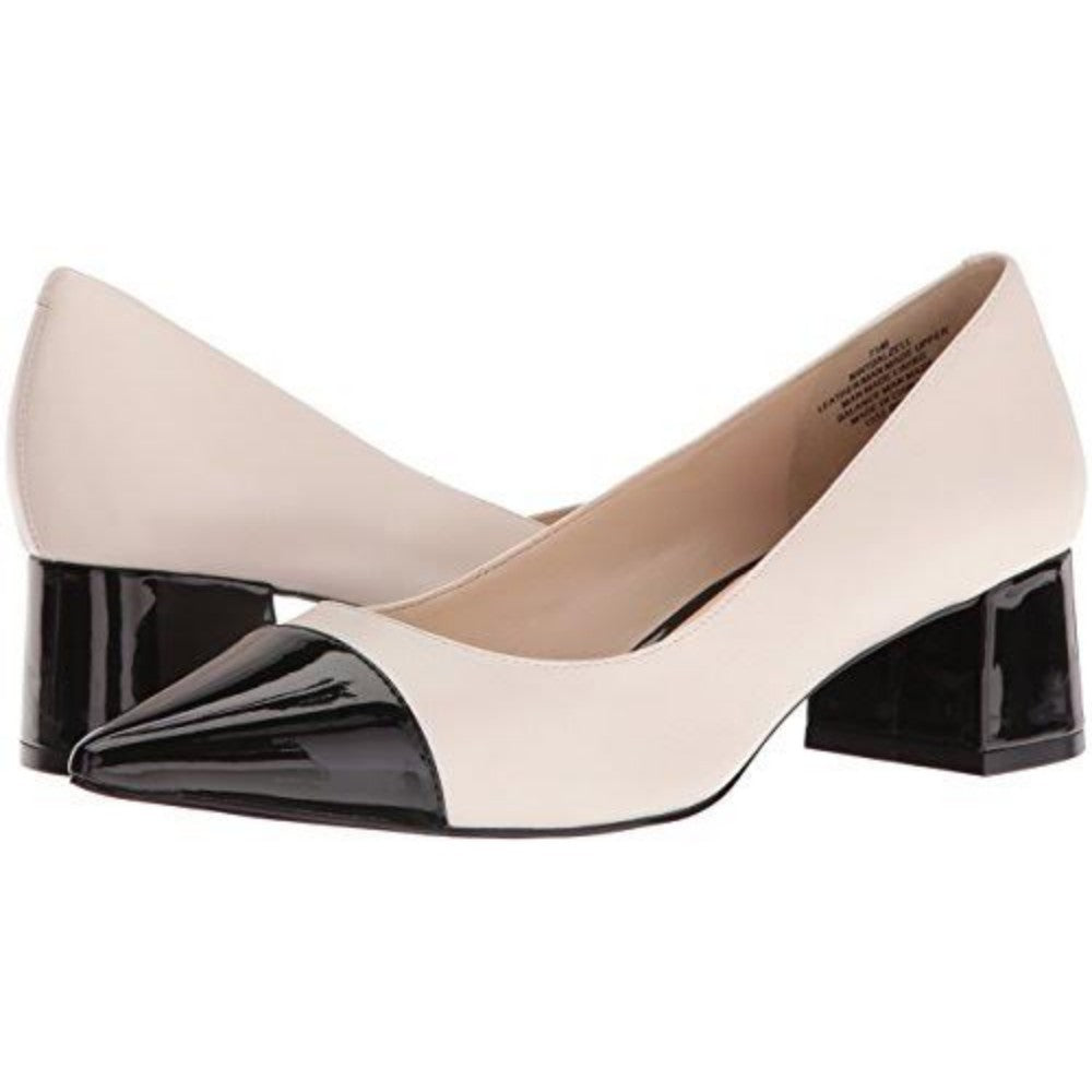 Nine West Womens Dalzell Off White Leather Pump