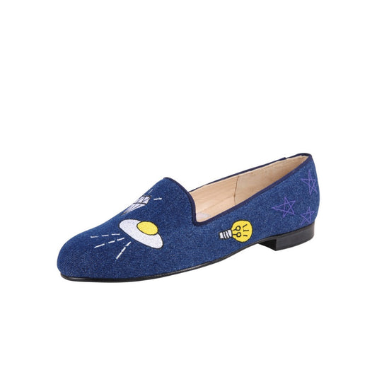 Gatsby Flying Saucer Denim Jon Josef Loafer Flat