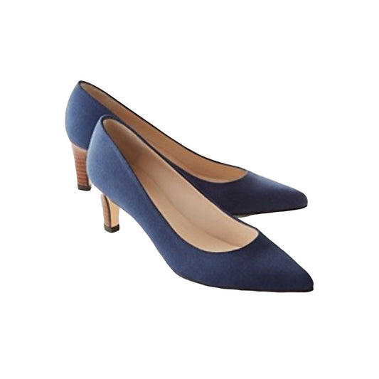 Chandra Navy Linen Jon Josef Pumps