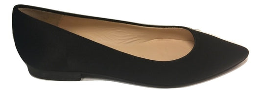 Monaco V Black Satin Jon Josef Flat