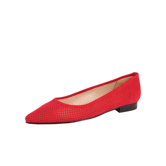 Mabel Red Suede Jon Josef Ballerina Flats