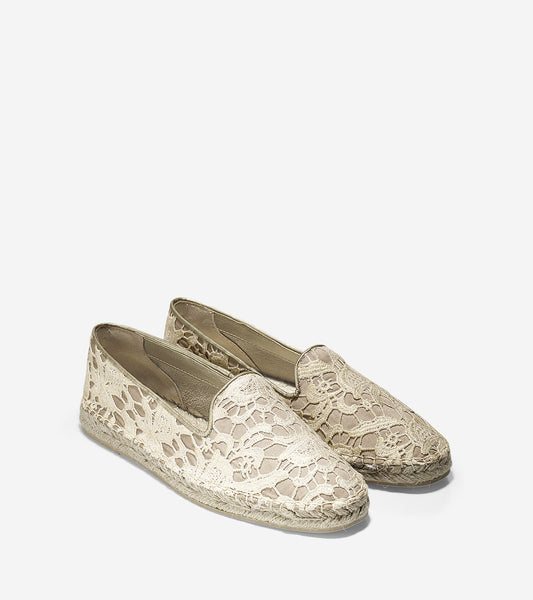 Palermo Metallic Cole Haan Espadrille Lace Flat