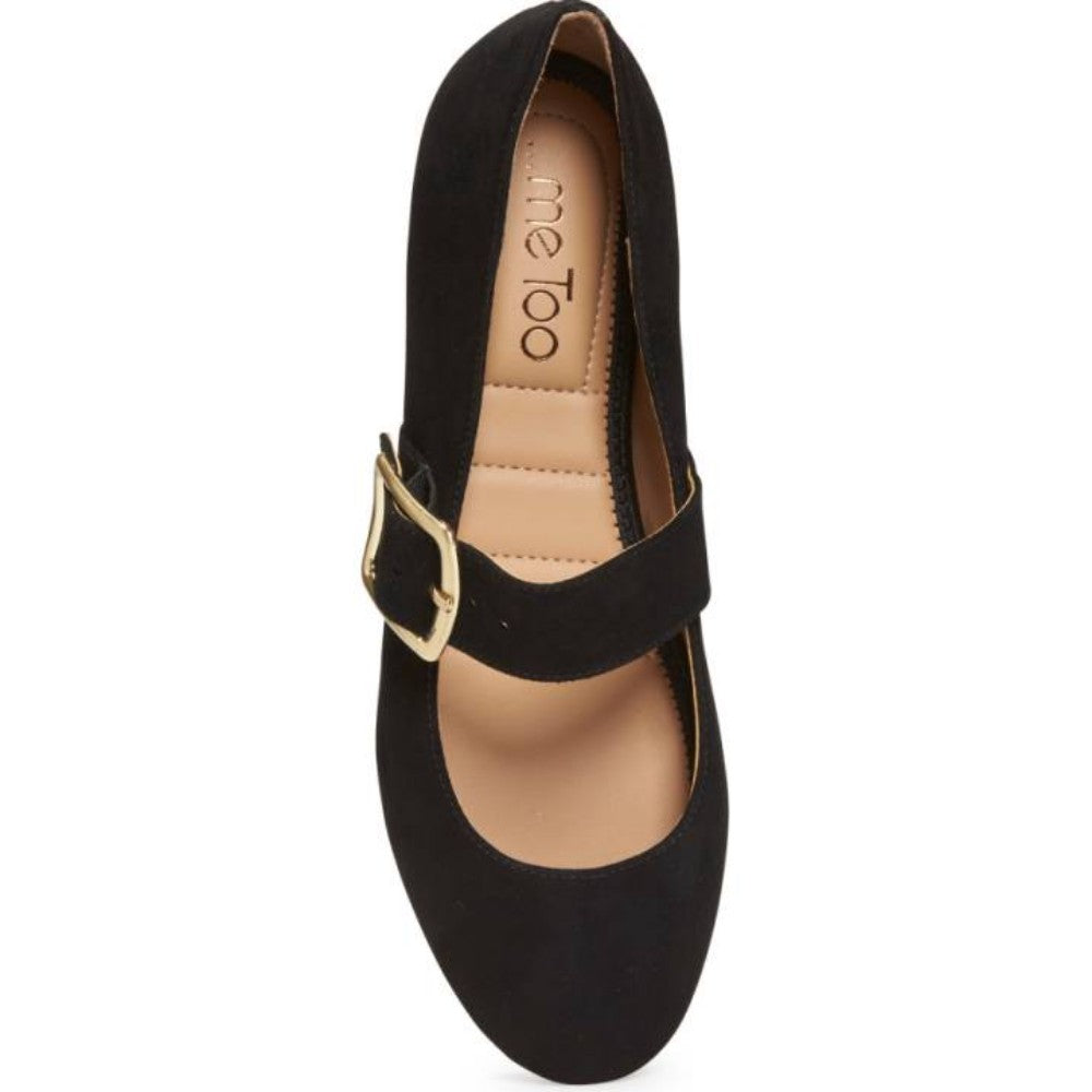 Crissy Black Suede Me Too Flat Mary Janes