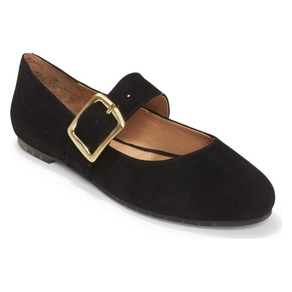 Crissy Black Suede Me Too Flat Mary Janes