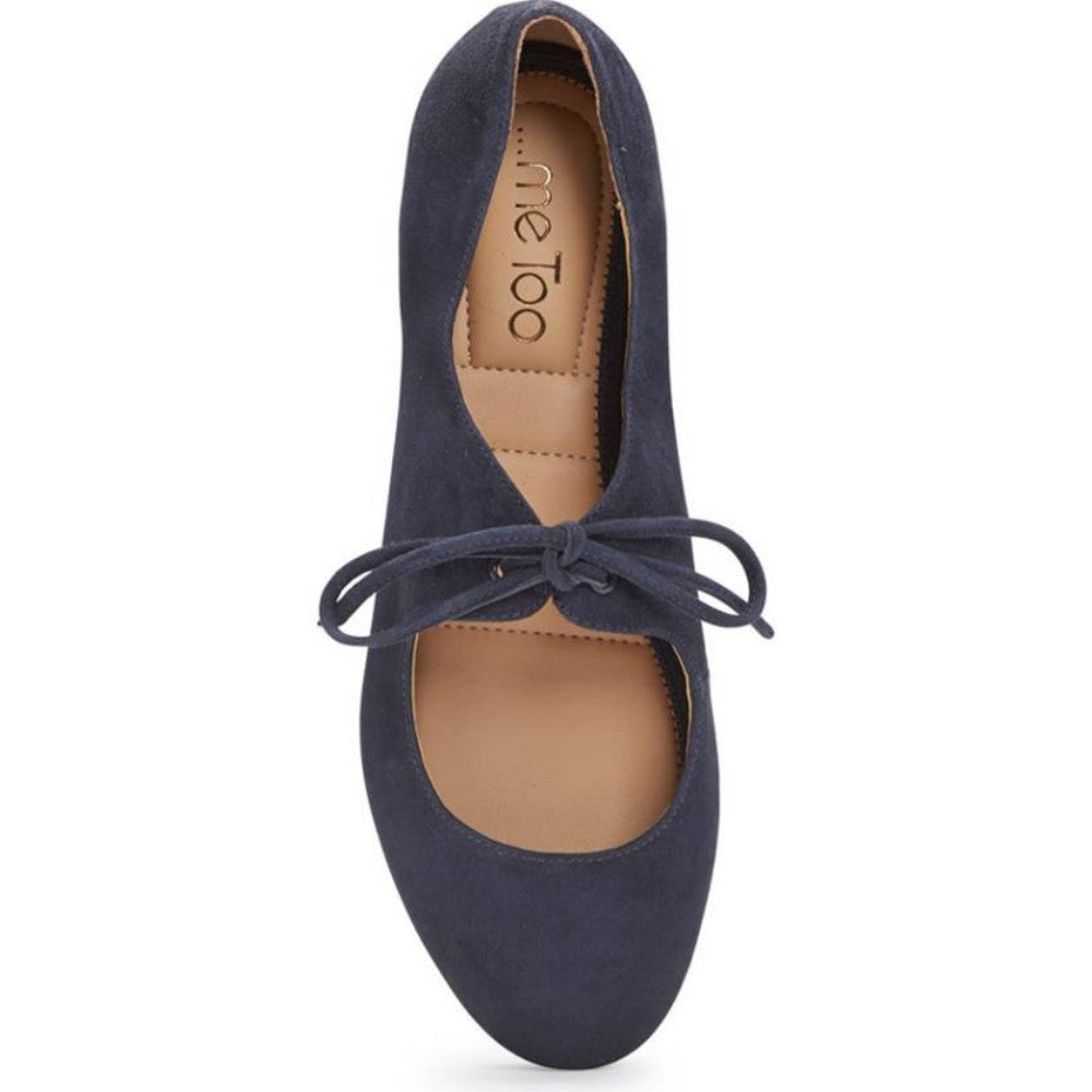 Cacey Navy Suede Me Too Flat Mary Janes