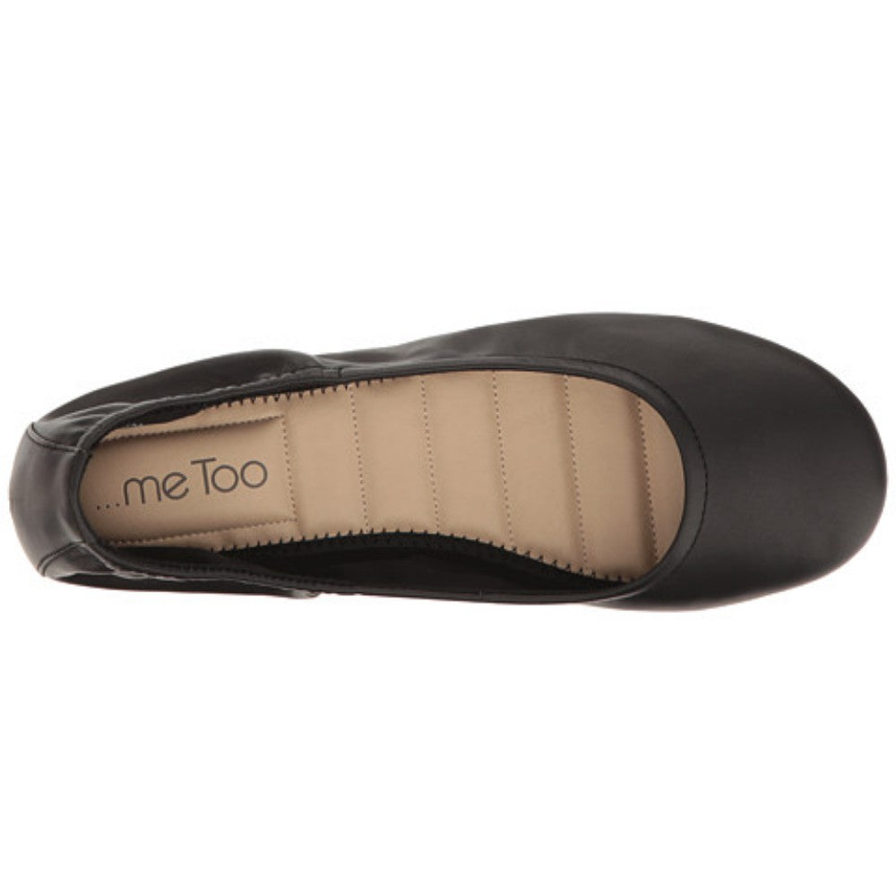 Janell Black Me Too Leather Ballerina Flats