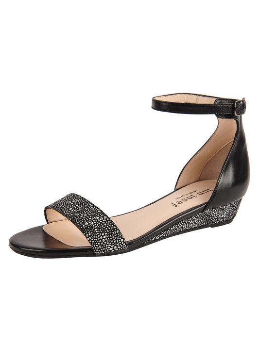 Fresh Black Jon Josef Wedge Sandal