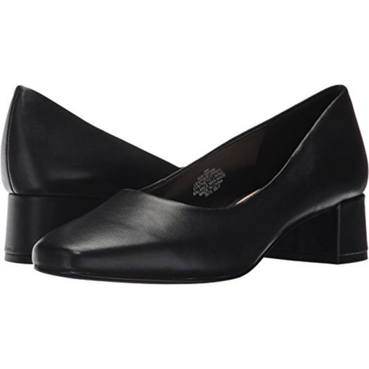 Work Black Leather Nine West Pump