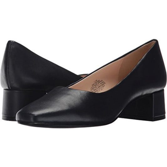 Work Navy Leather Nine West Pump