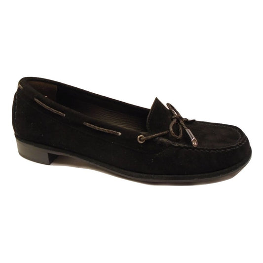 Braidy Bow Black Stuart Weitzman Loafer Flats