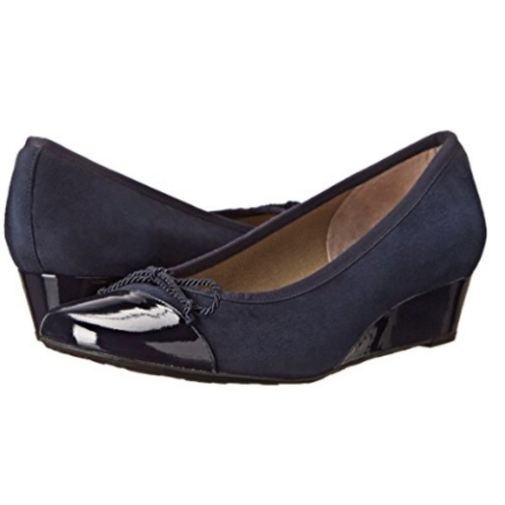 Diverse Navy Pat FS/NY Wedge Pump