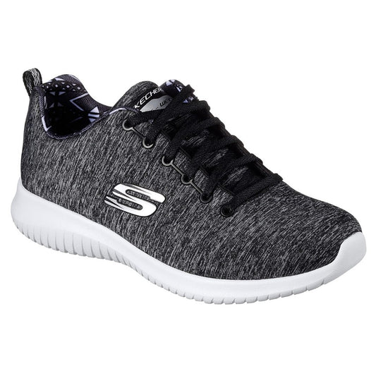 12834 Black White Ultra Flex Skechers