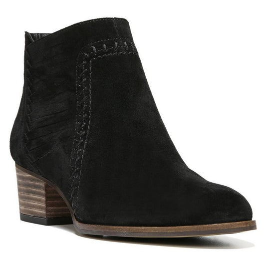 Erynn Black Suede Franco Sarto Ankle Boot