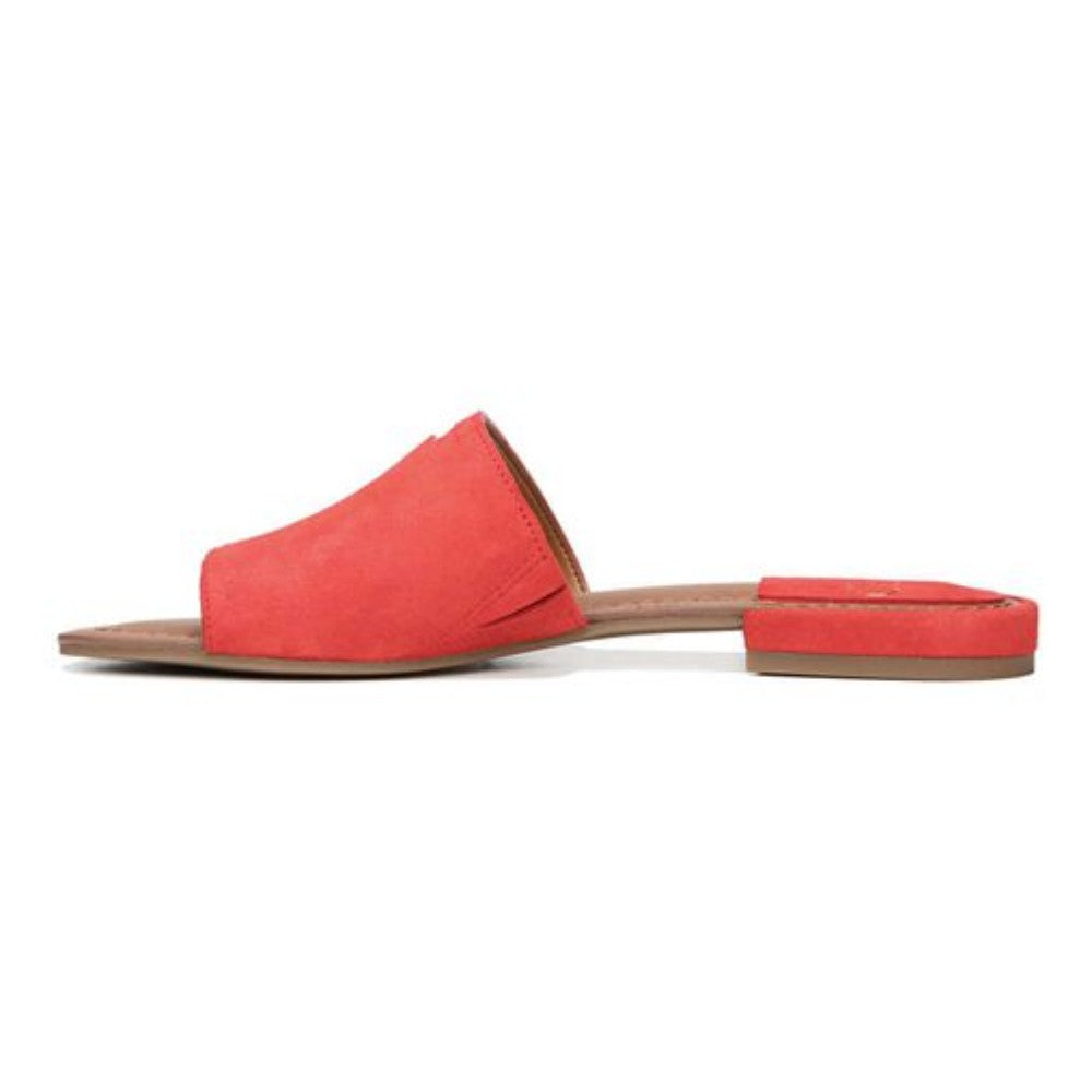 Amani Red Suede Franco Sarto Slide Flat Sandal