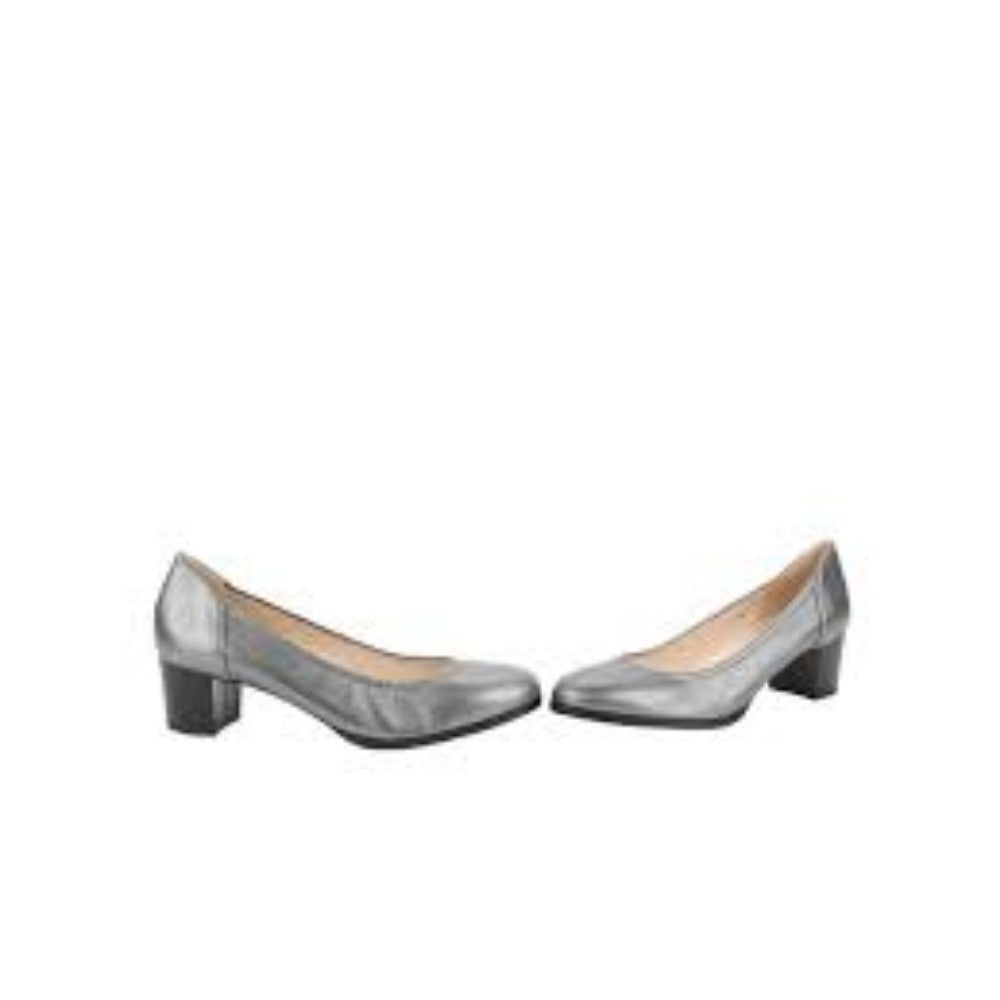 Damas Pewter Leather Jon Josef Pumps