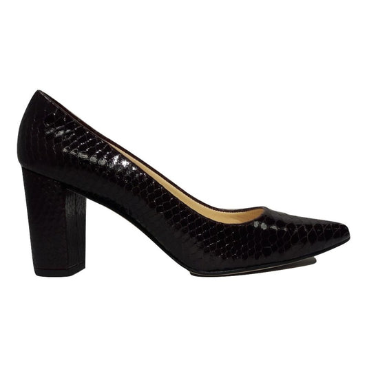 Jessica Burgundy Snake Patent Jon Josef Pumps