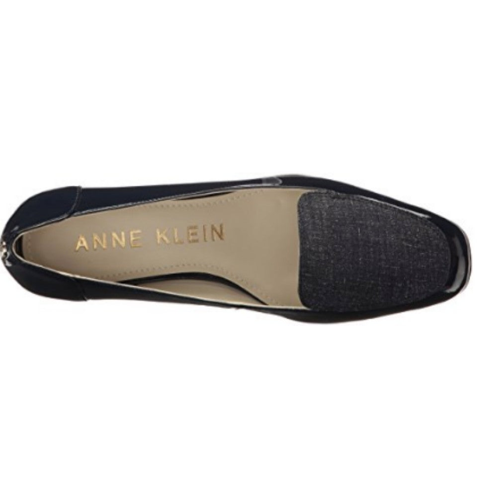 Anne Klein Women's Daneen Navy Patent Leather Slip-on Loafer