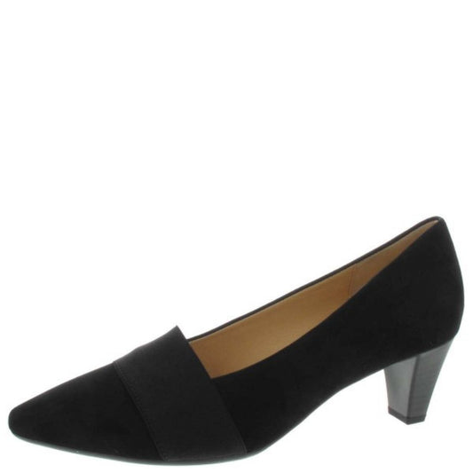 55141 Black Suede Gabor Pumps