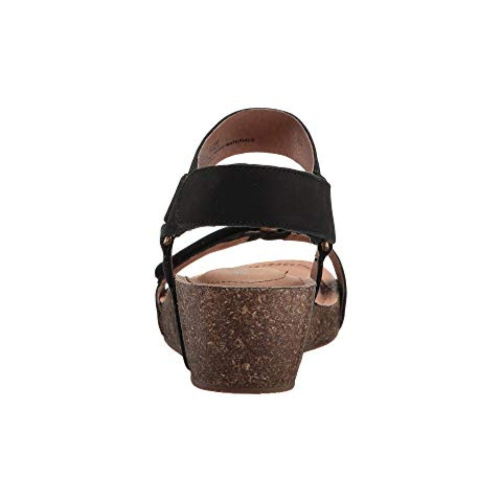 Shea Black Adam Tucker Leather Wedge Sandal